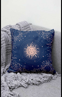 Artistic Pillow Cover - Aaftab; 16X16, Velvet Fabric