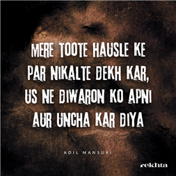 mere TuuTe hausle ke par nikalte dekh kar-Adil Mansuri