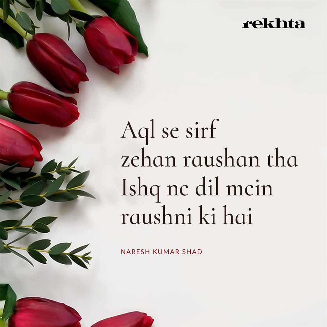 aql se sirf zehan raushan thaa-Naresh Kumar Shad