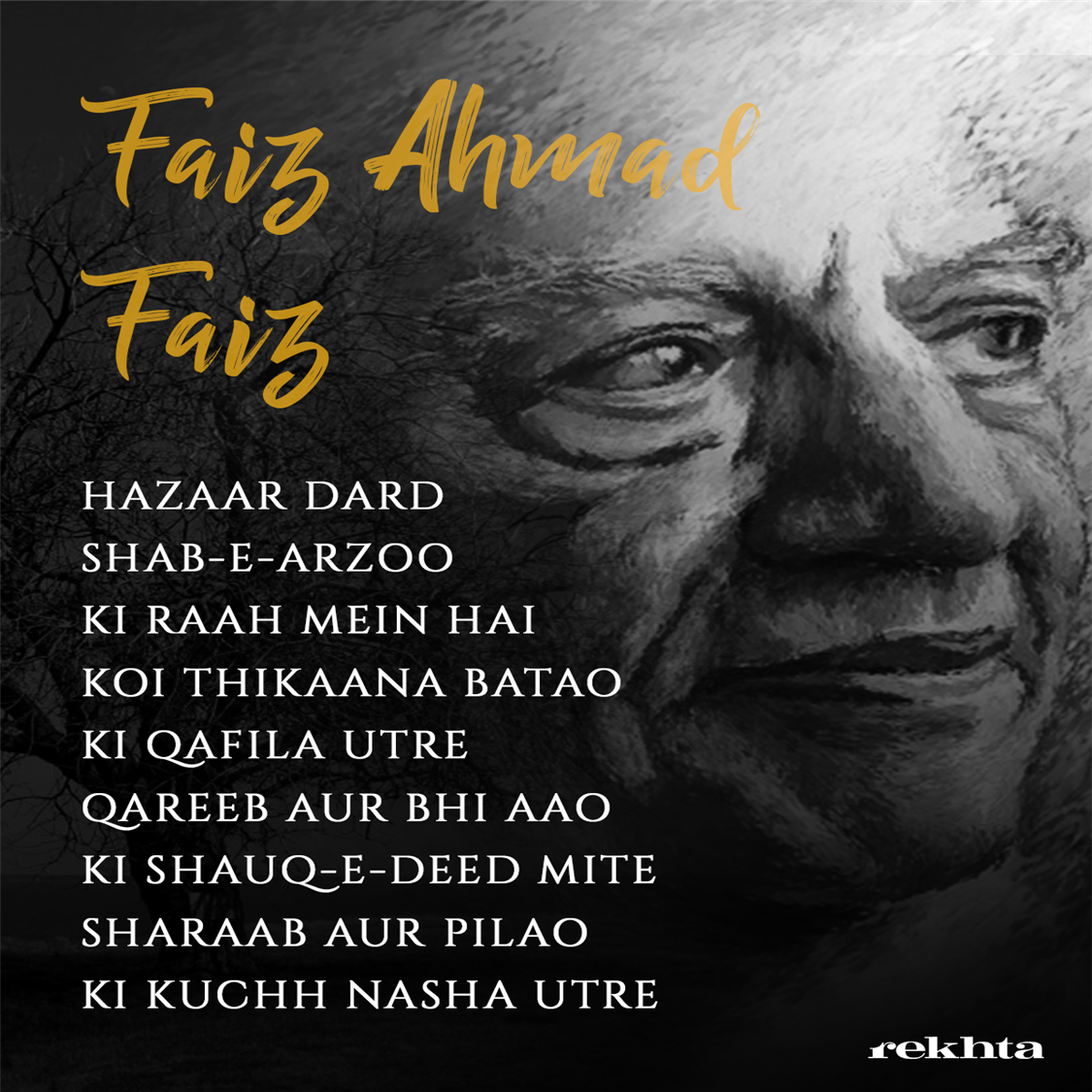 hazaar dard shab-e-aarzuu kii raah me.n hai-Faiz Ahmad Faiz