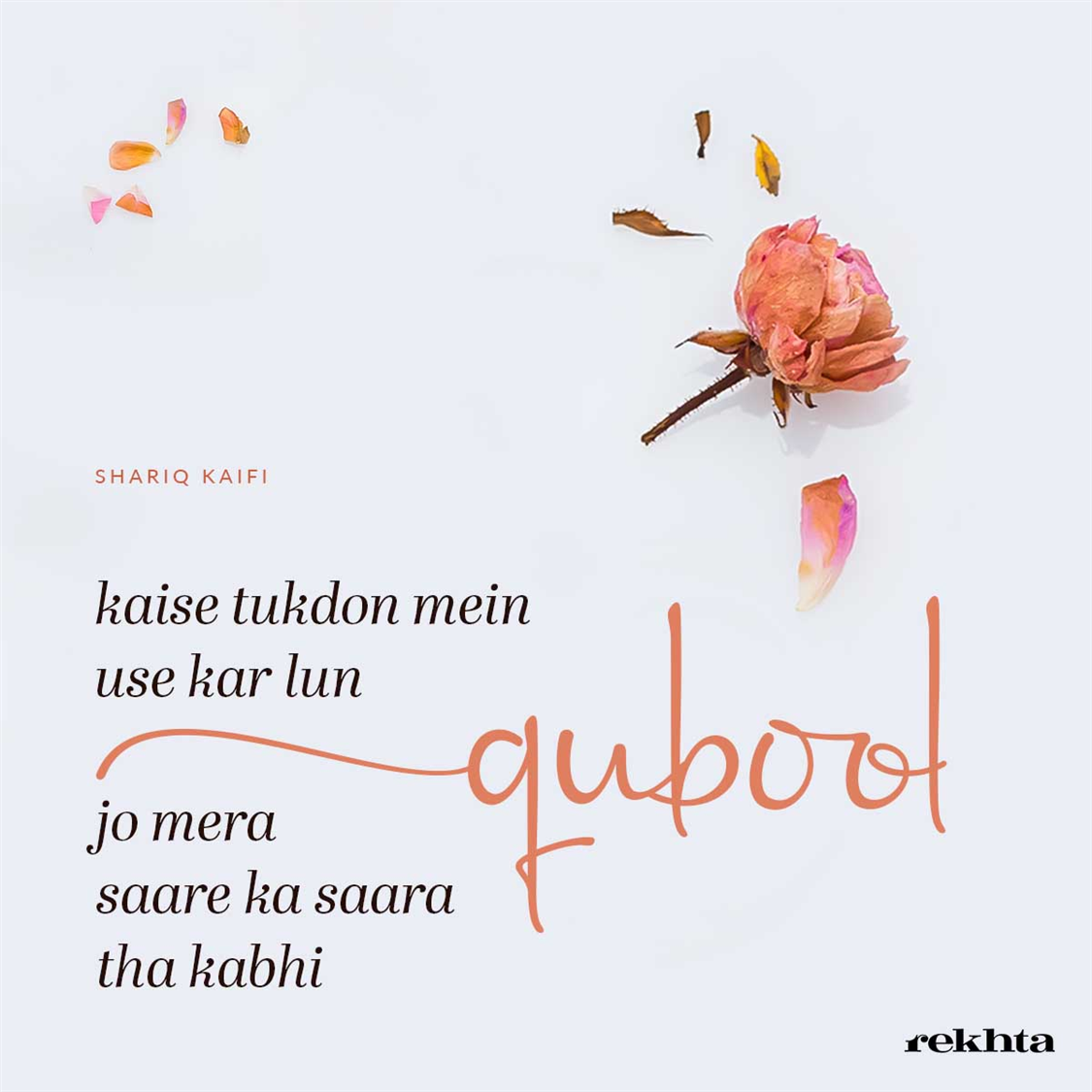 kaise Tuk.Do.n me.n use kar luu.n qubuul-Shariq Kaifi