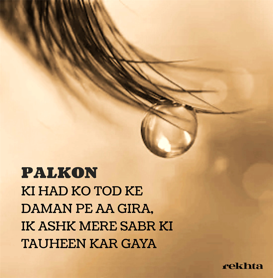 palko.n kii had ko to.D ke daaman pe aa giraa-Unknown